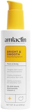 Amlactin Bright & Smooth Resurfacing Serum, Lactic Acid, 8 oz