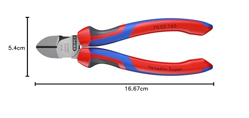 KNIPEX Alicate de corte diagonal con mangos confort 160 mm, 70 02 160