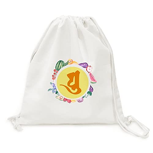 Sac en tissu pliable yu série mode bouddhisme sanskrit pour fruits
