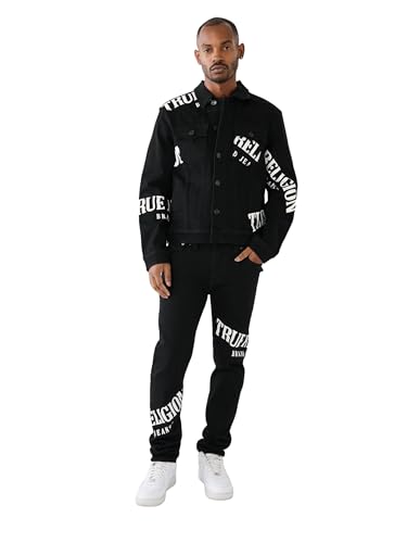 True Religion Brand Jeans Men's Rocco Tossed Logo Skinny Jean2