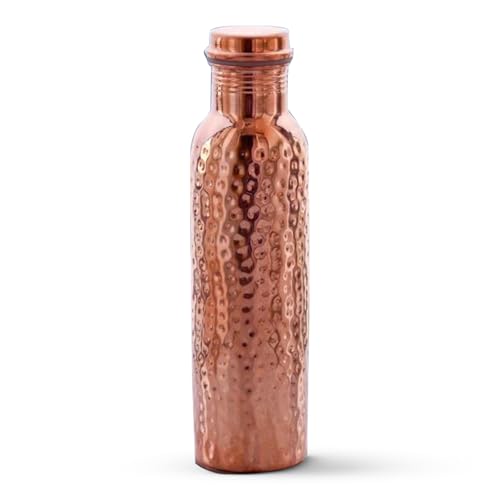 2activelife 100% Pure Copper Water Bottle - 25.36 Fl Oz / 750 ml - Handmade Leak Proof Vessel For Drinking With Ayurvedic Health Benefits For Sports Fitness Yoga