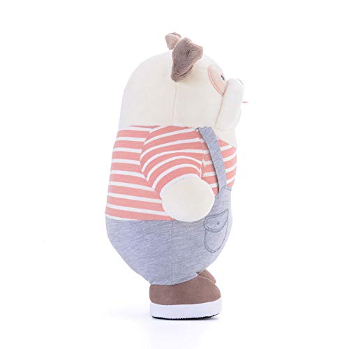 Pelúcia Bulldog Listrado, Metoo, Rosa, Tamanho Único