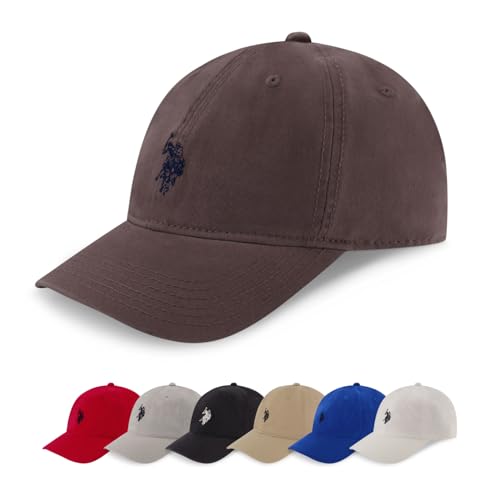 Image of U.S. Polo Assn. Baseball Cap, 100% Cotton Adjustable Dad Hat with Small Pony Logo