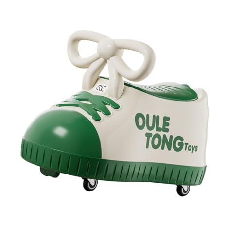 Harilla Coche Giratorio para niños, Juguete para Montar, Bonitos Regalos navideños, Actividades para Practicar el Equilibrio, Coche de Empuje para Exteriores, Verde
