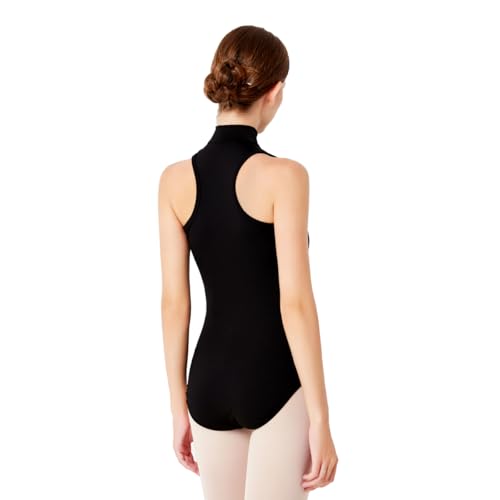 Opiniones de Ropa de Gimnasia para Mujer - solo los mejores. 42 ModLatBal - Leotardos de ballet para mujer, con cierre, yoga, gimnasia, Black2 (espalda diferente), S