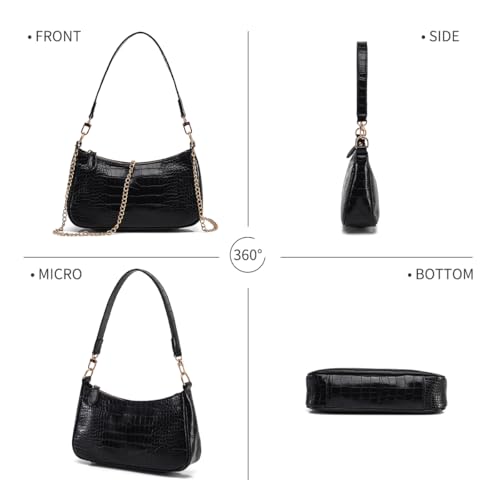Image of Shoulder Bag for Women with 2 Removable Straps and Zipper Closure Crossbody Bags Clutch Tote HandBags Purses | with 2 Removable Straps