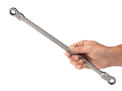 Image of TEKTON 1 /2 x 9 /16 Inch Long Flex Head Ratcheting Box End Wrench | WRB36313