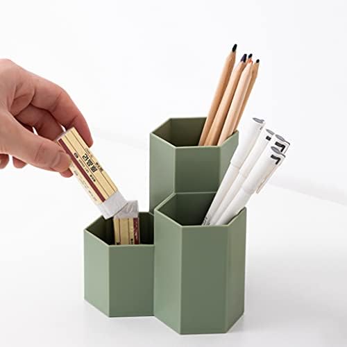 Saikvi Pen Holder Pencil Cup Pencil Organizer Cute Desk Organizers and Accessories for Office/Colleage/Home (Green, 3-type)
