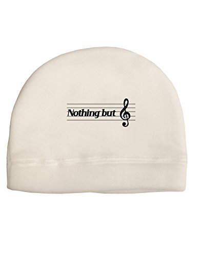 TOOLOUD Nothing But Treble Music Pun Child Fleece Beanie Cap Hat White