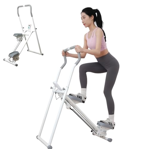 AORTD ステッパー ハンドル付き 垂直クライマー 折りたたみ式 静音 踏み台 昇降 角度調節 高さ調節 全身トレーニング 自宅 ダイエット 健康ステッパー 有酸素運動 足踏み 健康器具 家庭用