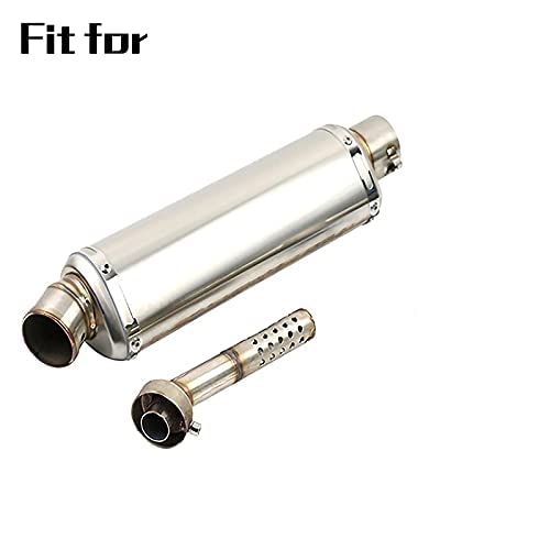Silencieux Moto Universel 48mm Andux - Acier Inoxydable, Réglable, 185mm