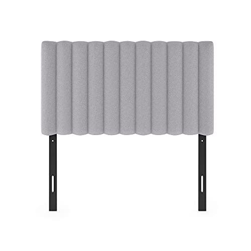 Image of Furinno Roanne Upholstered Tufted Headboard, Glacier, Twin
