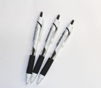 Uni-ball Jetstream Extra Fine Point Retractable Roller Ball Pens,-rubber Grip Type -0.5mm-black Ink-value Set of 3