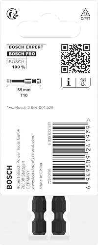Bosch 2x PRO Torx Impact Bit (125 x 50 mm, Professional Zubehör Schraubendreher, Schraubendreher)