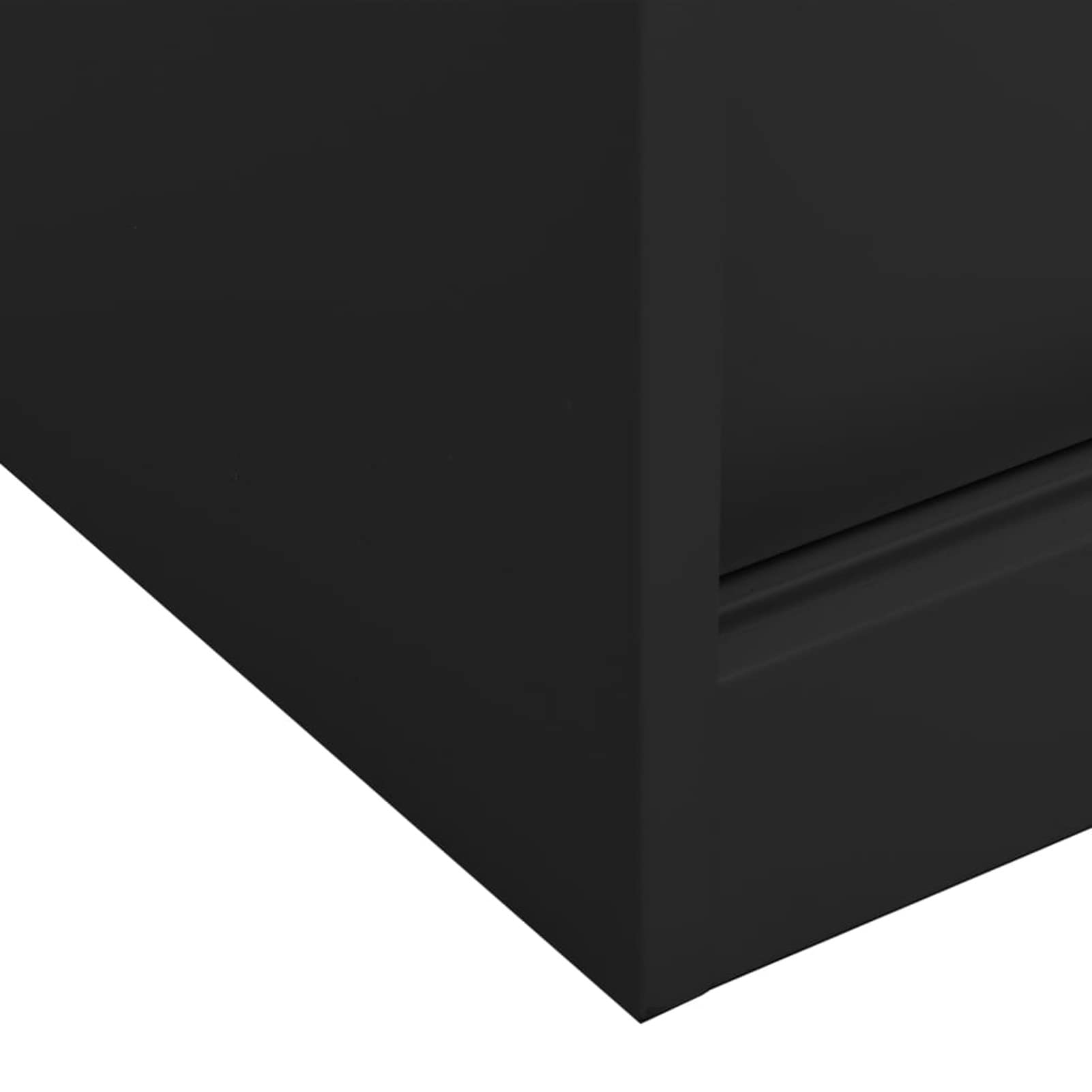 Armadio Ufficio Anta Scorrevole, 90x40x90 cm, Acciaio, Schedario con Ripiani Regolabili e Serratura, per Ufficio e Studio