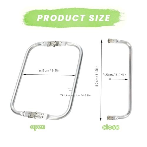 2Pcs Aluminum Purse Frame, 12" Rectangle Lock Frame, Handbag Clutch Frame, Metal Purse Frame, Kiss Lock Clasp Bag Frame, Hardware Replacements for DIY Purse Making Supplies Bag Sewing by Wzttdm - Image 2