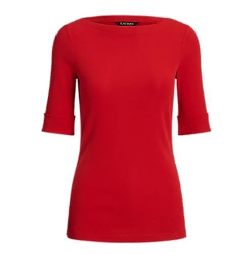 Image of Ralph Lauren Cotton T-Shirt, Women's XL, Red