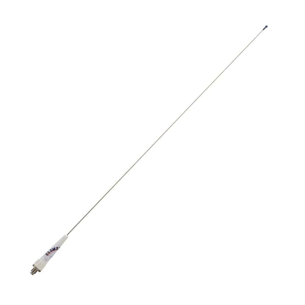 Glomex – Kit Antenna VHF per Barca a Vela 0,9m (Acciaio Inox), Modello RA106SLSSB18 – Include Antenna Flessibile, Cavo 18m, Supporto Testa d'Albero, Adattatore – Soluzione Completa per Veleggiare
