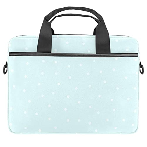 Bolsa para portátil de lunares azules ideal para tus tardes de café y trabajo