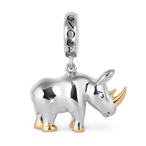 Image of GNOCE Cute Animal Collection Charms 925 Sterling Silver Pendant Dangle Bead Charm Fit for Bracelets and Necklaces, Hand-Finished Keepsake Jewelry Gift for Women, Girls, Mother, BBF