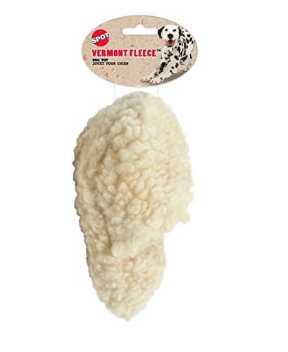 Spot Vermont Style Fleece Slipper 7.5" | Fleece Dog Toy | Plush Squeaky Toy | Dog Stuffed Animals | Toys For All Dogs | Interactive Dog Toy | By Ethical Pet #TOP12