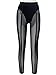 Sumche Women's Sheer Mesh Legging Tights - See Through Stretch Long Pants with Panties Black XXL