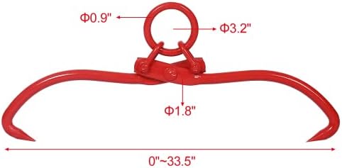 LuckyNote Skidding Tongs with Ring 32inch Large O-ring ideal for connecting to a 3/8" chain