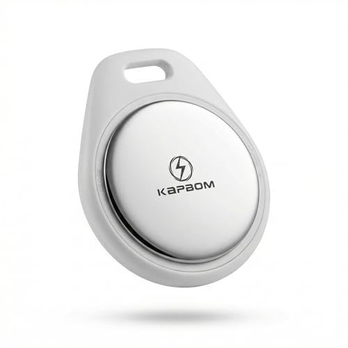 Tag Rastreador GPS com Alarme Sonoro Localizador Compatível com Iphone iOS (App Buscar), Bateria Duradoura, Localiza Chaves, Malas, Crianças, Pets, Rastreia mesmo longe do aparelho.