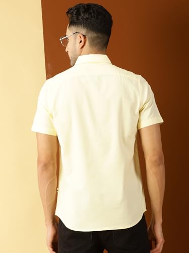 Image of Thomas Scott Men's Cotton Casual Shirt | Regular Fit | Soft & Breathable Fabric | Stylish Everyday Wear for Work, Travel & Outings