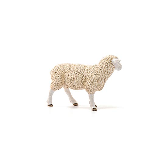 SCHLEICH Farm World | Schaf 13882 Bauernhof Spielfigur | detailgetreue Tierfiguren | tolles Geschenk für Jungen und Mädchen | Bauernhof Spielzeug ab 3 Jahre | 9 x 4 x 6 cm