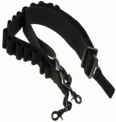 FIRECLUB Tactical 2 Point Shotgun Sling 15 Shell Ammo Holder Bandolier 12Ga Nylon Military Shotgun Shell Sling