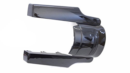 Mutazu 7" Vivid Black Angled Fender Extension With Built In Led Tri Bar For Harley 2009-2013 Flh Flt #TOP2