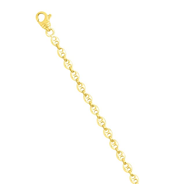 Chaîne Grain de Café Or Massif 18 Carats Jaune - Largeur 2,5mm - Longueur 45cm - Lucky One Bijoux
