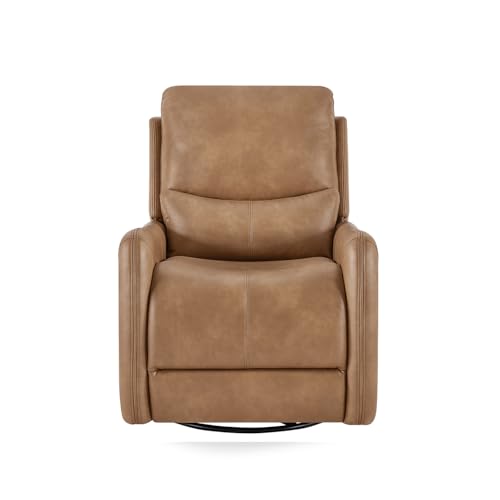 Sillón con función reclinable y base giratoria Marrón claro miniatura 4