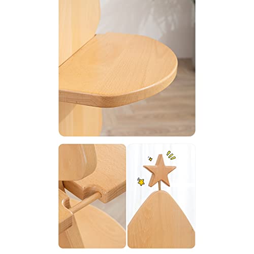 360° Rotating Bookshelf With Wheel, 4 Tier Stackable Floor Standing Bookcase For Kids&Adults, Solid Wood Book Organizer (Color : A, Size : 55 * 55 * 123Cm) #TOP6