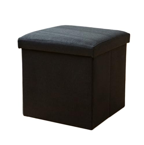 Taburete de entrada negro mediano con almacenamiento para zapatos 2