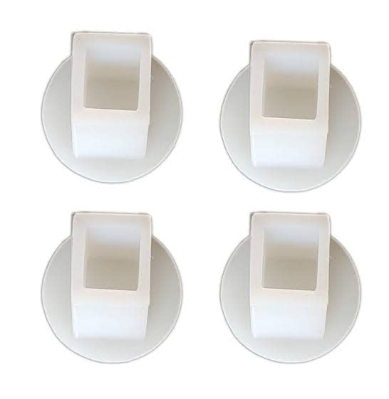 Baby Cradle Rubber Leg Silicon for SQUAR Pipe 1 INCH Set of 4 (White)-image-31