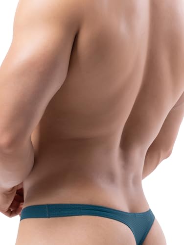 iKingsky Men's Big Pouch Thong Underwear Smooth Low Rise Bulge T-back Panties3