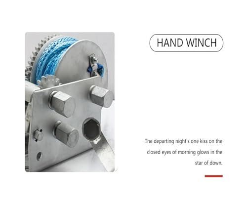 Winche manual de 2200 lbs con cable de acero miniatura 7