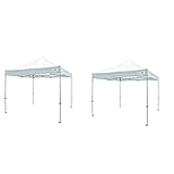 Caravan Canopy TitanShade 10 x 10 Steel Portable Instant Canopy, White (2 Pack)