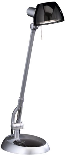 Preisvergleich Produktbild Honsel Leuchten 59761 Tischleuchte silberfarbig Acryl schwarz Unterglas klar