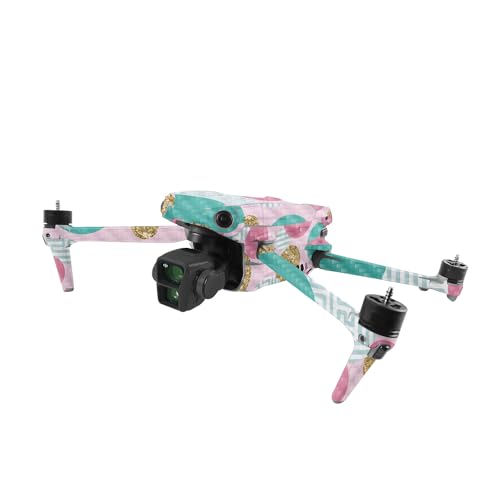 Image of MightySkins Carbon Fiber Skin Compatible with DJI Air 3 - Golden Bubbles | Protective, Durable Textured Carbon Fiber Finish | Easy to Apply