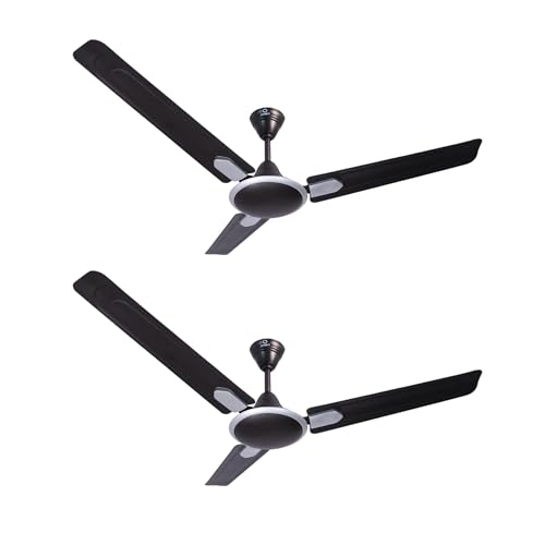 Image of Omen Changing Lives 1200mm Tejus Ceiling Fan | Elegant Design | 400 RPM High-Speed | Superior Airflow| 100% Copper Motor | BEE Star Rated| 2-Year Warranty | Pack of 2 (Matt Black)
