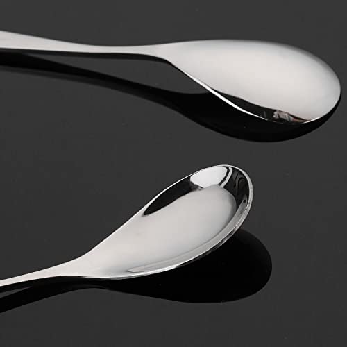 Boiled Egg Spoons Set of 4 Espresso Spoons Small Spoons for Tea Coffee Dessert (4 Stainless Steel Egg Spoons) - Image 3