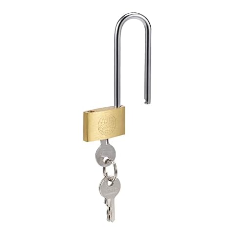 M METERXITY Brass Padlock - Garden Key Shackle, Keyed Alike & Brushed Finish Cover