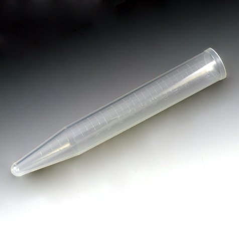 Globe Scientific 6261-250 Centrifuge Tube, Molded Graduations, PP, 2 mm Height, 14.5 mm Wide, 16 mm Length, 15 mL (Pack of 250)