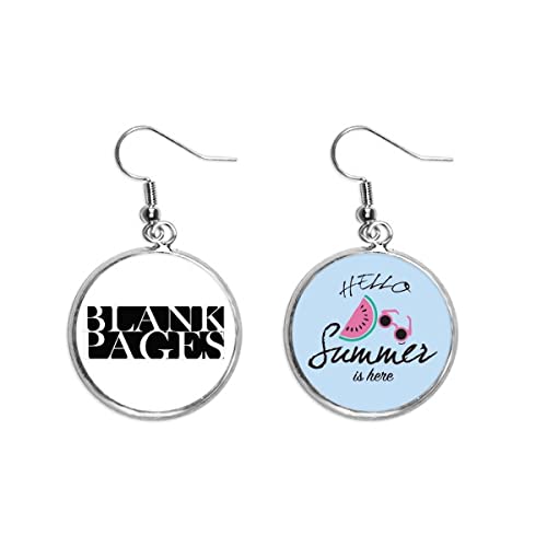 Pendientes de sandía con diseño de personajes artísticos y acabado elegante de verano
