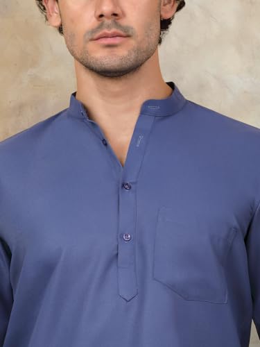 Image of Jompers Men's Cotton Regular Fit Solid Short Kurta