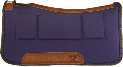 Diamond Wool Contoured Pressure Relief Navy Western Shim Saddle Pad Size 32x32 and 1" Thickness