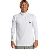 Quiksilver Sudadera con capucha Everyday Surf para hombre, Blanco, Small